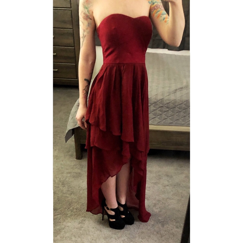 Ark & Co Red Strapless Dress